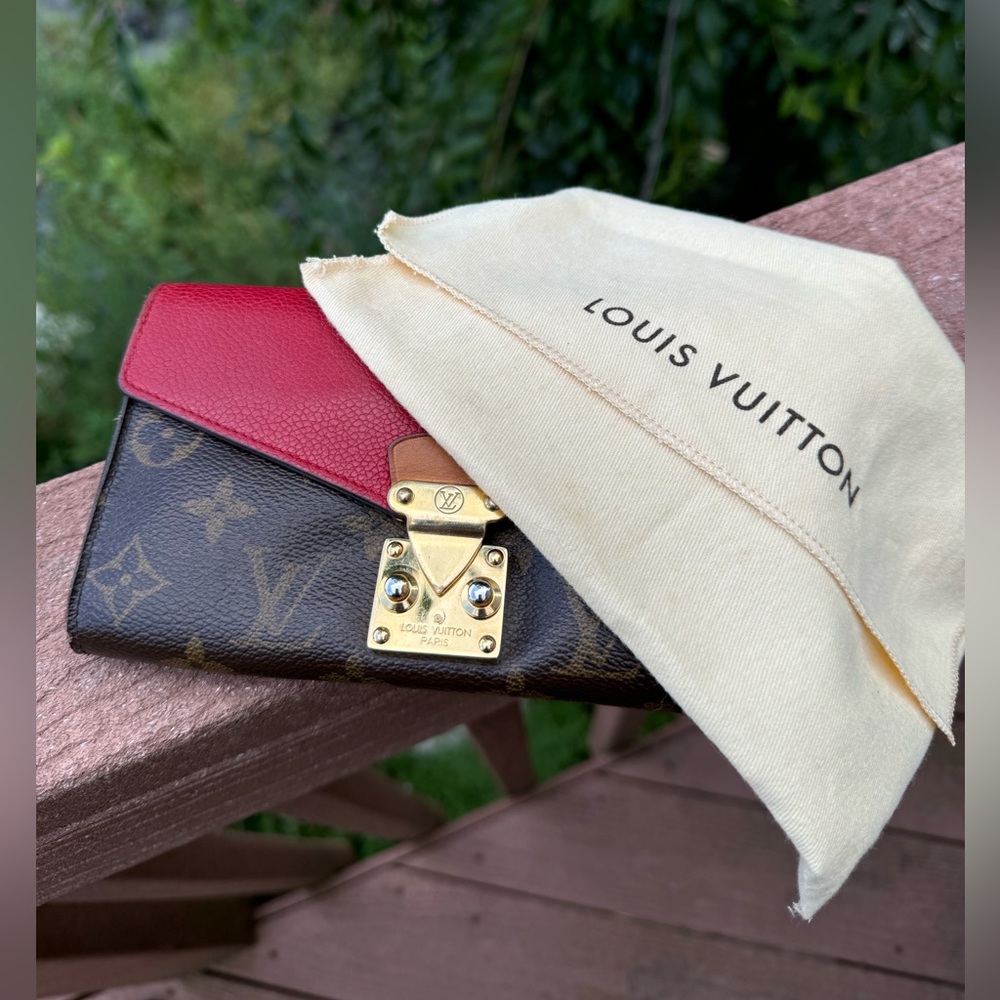 Louis Vuitton monogram Porte Feuille Pallas long wallet with dust bag